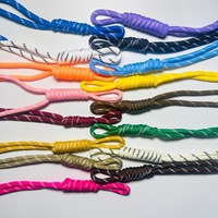 Porte-clés en macramé tressé en corde de nylon écologique fait main, plusieurs couleurs, pour sacs à main simples pour femmes, décorations bohèmes, sécurité