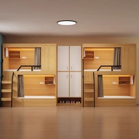 Lits Capsules Hôteliers Prix Usine Personnalisables en Bois Massif, Lits Superposés Double Taille Design Moderne pour Maisons Urbaines et Logements Étudiants