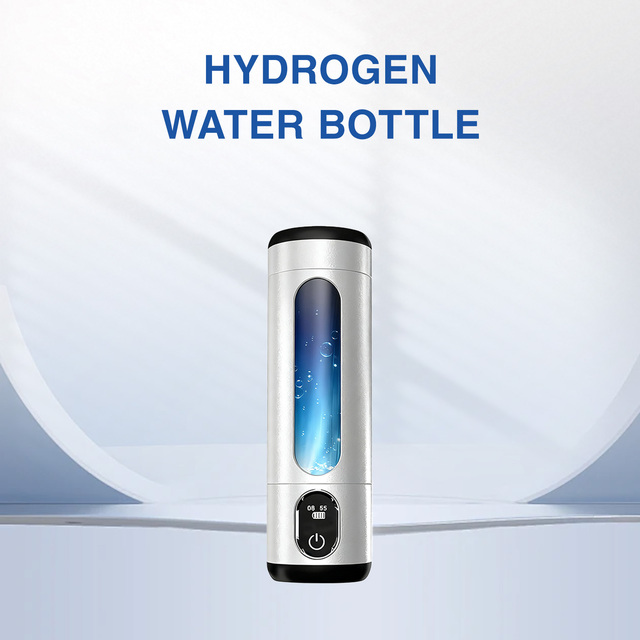 White Stainless Steel USB Portable Hydrogen Water Bottle 250ml 5001-10000 PPB Hydrogen-rich for Health Use Car & RV Desktop