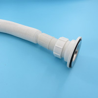 Connecteur de tuyau de vidange universel, siphon flexible, vidange, pour évier de cuisine et lavabo