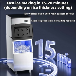 Máquina de Hielo Totalmente Automática con Compresor de Alta Potencia, Máquina de Cubitos de Hielo con Temporizador de <span class=keywords><strong>24H</strong></span> para Cafetería - Product Image 6