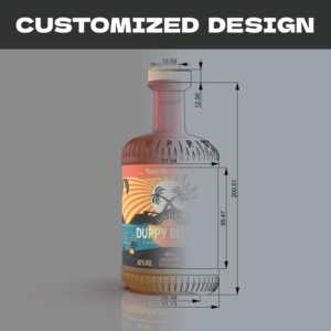 Botellas de licor de cristal vacías de pedernal alto en relieve de forma personalizada al por mayor 70cl 750ml para bebidas alcohólicas <span class=keywords><strong>Gin</strong></span> Whisky Vodka - Product Image 6