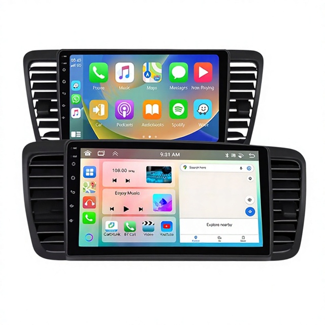 Wireless CarPlay Android14 GPS OBD2 Amplifier Subaru Outback 3 Legacy 4 2003-2009 Multimedia for Player Radio