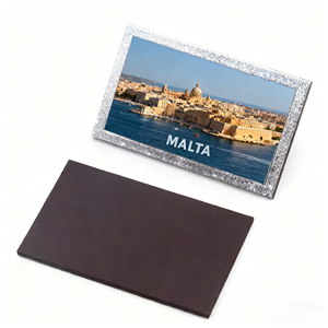 Aimant de réfrigérateur personnalisé OEM en résine époxy, effet métallique 3D, souvenirs de voyage, île de Gozo, Malte, fenêtre bleue - Product Image 2