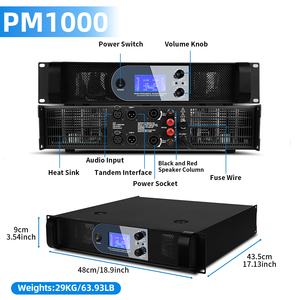 <span class=keywords><strong>Amplificatore</strong></span> di Potenza Digitale Professionale GF5 400W/600W/1000W/1500W a 2/4 Canali per Apparecchiature Audio da Palco/Amplificatori/Altoparlanti - Product Image 5