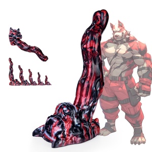 N-CH5274 Searing Tiger Dildo Anal de Silicona con Lengua de Animal, Set para Estimulación Vaginal y de Próstata, Plug Anal, Juguetes Sexuales para Principiantes al por Mayor - Product Image 1