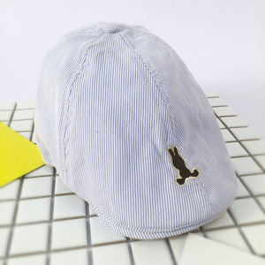 Chapeau bébé tendance, chapeau bébé garçon en coton et lin élégant, béret élastique, chapeau pour enfants, accessoires pour bébé de 1 à 4 ans - Product Image 3