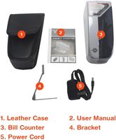 Lampe UV V30 Mini machine de comptage d'argent portable Compteur de billets de banque en espèces avec batterie