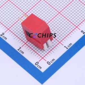 DP-02-R-T DIP Switch Through hole Component (THT) Switch Piano Key Single Pole Single Throw 2 2.54mm - Product Image 2