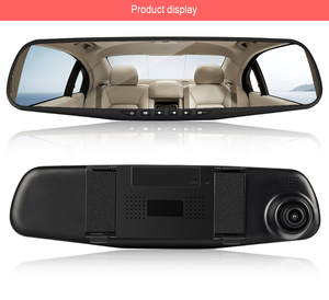 4.3 POLLICI Auto DVR Doppio Obiettivo Della Macchina Fotografica Full HD 1080P Video Recorder Specchio Retrovisore Con vista Posteriore DVR dash Cam Auto <span class=keywords><strong>Registrar</strong></span> - Product Image 4