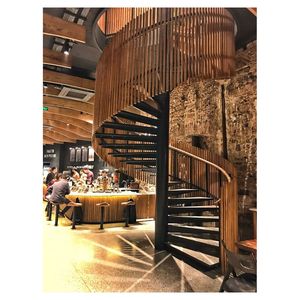 <span class=keywords><strong>Escalier</strong></span> en colimaçon industriel en métal robuste avec bandes de roulement en plaque de diamant et rails de protection pour <span class=keywords><strong>escalier</strong></span> en colimaçon <span class=keywords><strong>mezzanine</strong></span> d'entrepôt - Product Image 6