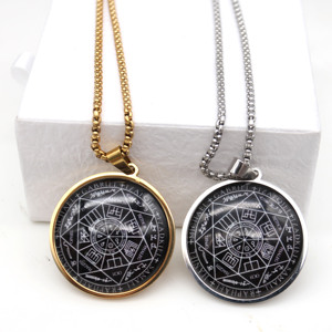Offres Spéciales acier inoxydable amulette pendentif collier chaîne <span class=keywords><strong>sceaux</strong></span> de 7 archanges lien chaîne protection boîte à bijoux chaîne médaillon - Product Image 3