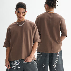 <span class=keywords><strong>T</strong></span>-<span class=keywords><strong>shirt</strong></span> da <span class=keywords><strong>Uomo</strong></span> <span class=keywords><strong>di</strong></span> <span class=keywords><strong>Lusso</strong></span> Alta Qualità Pesante 280 Gsm in Cotone Oversize Senza Stampa con Logo Personalizzato - Product Image 3