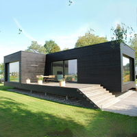 Maisons préfabriquées modulaires de luxe en panneaux sandwich, structure en acier, design moderne, pour expédition en conteneur