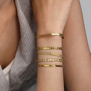 Pulsera de Cadena de Serpiente de Acero Inoxidable con Baño de Oro de 18K para Mujer y Hombre, Joyería Minimalista de Moda, Regalo para Fiesta, Impermeable, Venta al por Mayor - Product Image 2