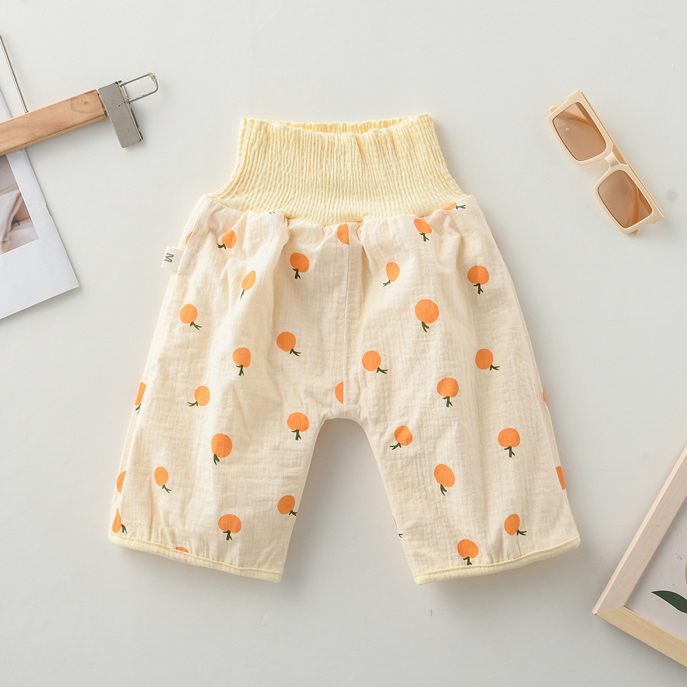 Pantalon à couches Bubble-bas de riz jaune orange