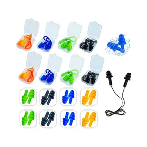 Wholesale Ear Plugs for Sleeping,Noise Canceling Ear Plugs Soft Reusable Silicone Earplugs Waterproof Noise Reduction Earplugs