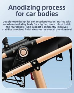Poussette bébé pliable légère 3 en 1 avec nacelle, vue panoramique bidirectionnelle, certifiée EN1888 pour nouveau-nés jusqu'à 3 ans - Product Image 6