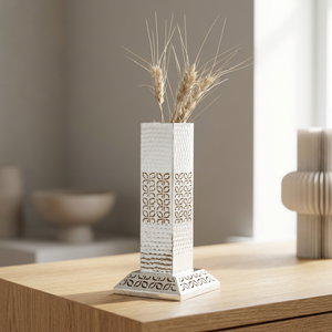 Modern Brass Silver Plated Handmade Wedding Tabletop <b>Vase</b> - Product Image 3