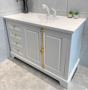 American Style Solid Wood <strong>Free</strong> <strong>Standing</strong> <strong>Bathroom</strong> Vanity <strong>Bathroom</strong> Furniture With <strong>Mirror</strong> - Product Image 4