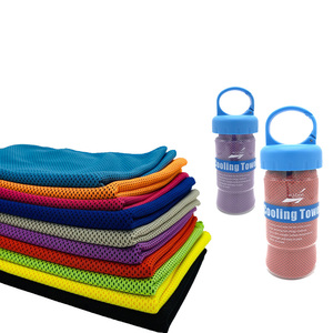 安い卸売インスタントクールスポーツハイドラチルウォーターボトルw/冷却タオル冷却タオルシリコーンバッグ - Product Image 1