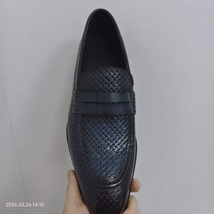 Chaussures décontractées pour hommes en cuir véritable 2026 – Tendance, texture tressée, respirantes, antidérapantes, pour affaires et usage quotidien - Product Image 5