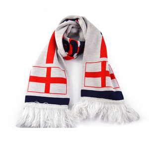 100% Acryl Heren <span class=keywords><strong>Custom</strong></span> Logo Gebreide Sjaal Voetbal Team Patroon Voetbal Sjaal Gebreid Voor Clubs Sjaal Voor Sportfans - Product Image 1