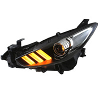Conjunto de Faros Delanteros LED Blancos de 6000K para Mazda 3 2014-2019, Carcasa de ABS de 12V, Impermeables, Instalación Rápida, para Automóvil
