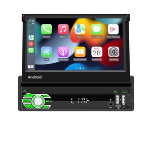 Android13 CarPlay วิทยุในรถยนต์1din 7 ''เครื่องเล่นวิดีโอมัลติมีเดียหน้าจอ HD แบบพับเก็บได้เครื่องเสียงระบบนำทาง <span class=keywords><strong>GPS</strong></span> สเตอริโอ9710-J นำทาง - Product Image 1