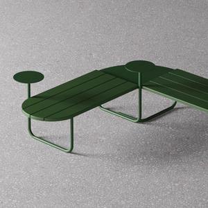 Ensemble de jardin en aluminium et teck, résistant à l'eau, pour villa, cour et parc - Product Image 2