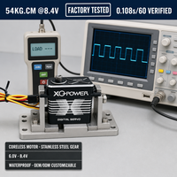 Moteur servo RC à l'échelle 1/5 XQ-S8050D 54 kg étanche à engrenages métalliques sans noyau numérique à couple élevé pour Baja Monster Truck – Fourniture en gros OEM
