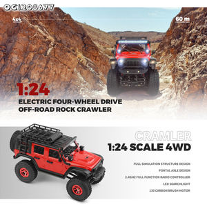 Alta calidad <span class=keywords><strong>Rc</strong></span> Drift escala 1:24 4wd Control remoto modelos de coches de carreras escalada todoterreno vehículo 4x4 juguetes con vitrina - Product Image 2