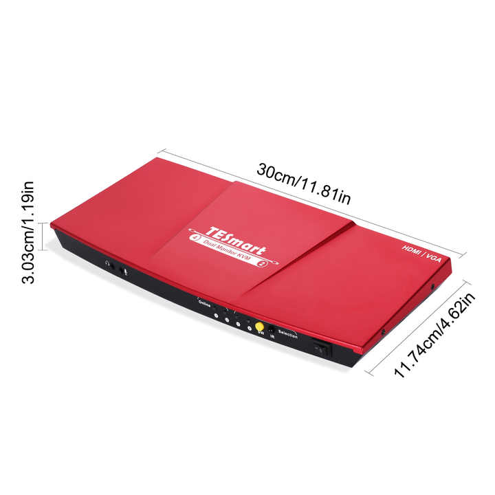 TESmart 4x2 KVM Switch Dual Monitor 4k Usb 2 Port hdmi Kvm Switch 