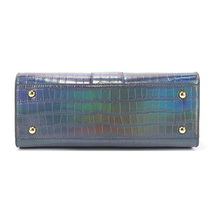 Women PU Leather Texture Handbag Metallic Tote <b>Bag</b> <b>Large</b> Capacity Shoulder Purse For <b>Work</b> Daily Use - Product Image 6