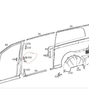 Joint d'étanchéité de porte Mercedes-Benz Vito V260 V260L 0009987923 – Cache en caoutchouc durable - Product Image 2