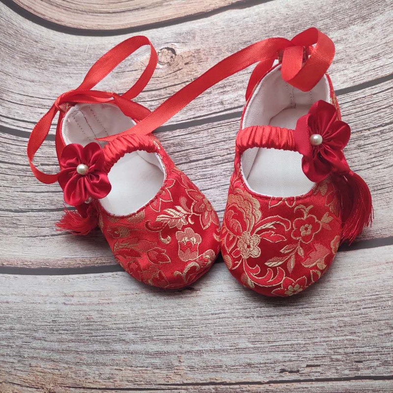 Демисезонные детские туфли на шнуровке с цветочной вышивкой на заказ, Туфли Мэри Джейн на плоской подошве