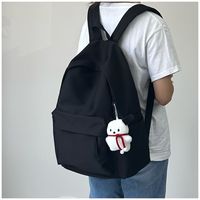 Sac à Dos Polyvalent Japonais de Couleur Unie, Grande Capacité, pour Collège et Lycée