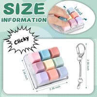 Clavier Fidget Toy, Fidget Clicker Keyboard Fidget Keychain, Bouton Fidget Cadeaux pour Adultes pour Soulager le Stress