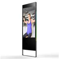 Sistema Android Windows independiente de 32 pulgadas, espejo de Fitness LCD para interiores, Sensor de movimiento, cámara facial, tiendas minoristas, centros comerciales
