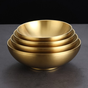 Stainless Steel Bowl Set Gold Silver Stackable Kitchen Bowls For Noodle Soup Salad Rice Mixing Conical Design - Product Image 3