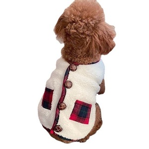 Gilet en polaire à carreaux pour petits et moyens chiens et chats, vêtements d'hiver pour animaux de compagnie, design mignon, matériau en polyester - Product Image 5