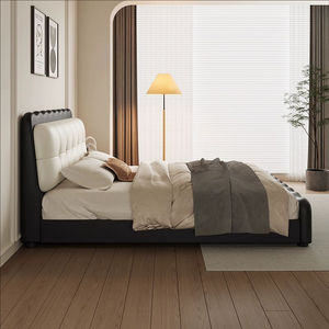 Nouveau design, <span class=keywords><strong>fourniture</strong></span> directe <span class=keywords><strong>d</strong></span>'usine, meubles de chambre à coucher, lit king en agneau, literie en cuir de luxe, lit à cadre en bois rembourré - Product Image 4