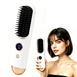 Cepillo Alisador de Cabello Antiescaldaduras, Cepillo de Aire Caliente, Peine Alisador de Cabello, Peine Alisador de Barba Iónico para Hombres y Mujeres - Product Image 1
