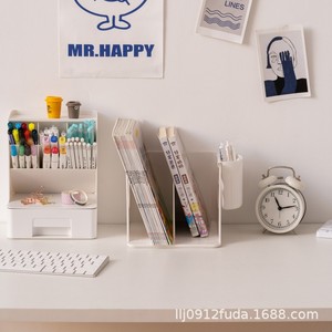 Lihe 951 Little Bear Desktop <b>Bookend</b> 20x20 Cm Plastic Storage Rack Simple Cute Tabletop Shelf - Product Image 2