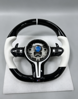 Volant sport en bois personnalisé avec palettes de changement de vitesse en cuir pour BMW G20 G30 G05 F30 F10, kit de volant de voiture amélioré