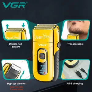 VGR V-332 New Desgin Foil Twin Blade Electric Shavers Razor Beard Hair Trimmers Shaving Machine For Men