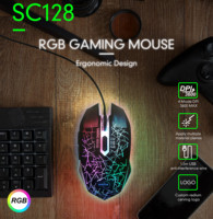 Ensemble clavier et souris de jeu filaire USB, rétroéclairage LED RGB, 104 touches, étanche, 5500 DPI