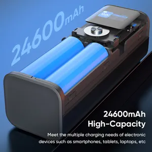 노트북 용 PD3.1 140W 전원 은행 24600mAh 고용량 TFT 스마트 디스플레이 3 출력 인터페이스 초고속 충전 전원 은행