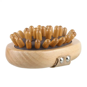 Spazzola da massaggio portatile in legno naturale, esfoliante per il corpo Shiatsu, spazzola per massaggio a secco - Product Image 4