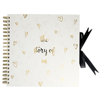 Maßgefertigtes Modisches Goldfolien-Hardcover Scrapbook Umweltfreundliches Spiral-Skizzenbuch mit Bandverschluss Papierumschlag Scrapbook